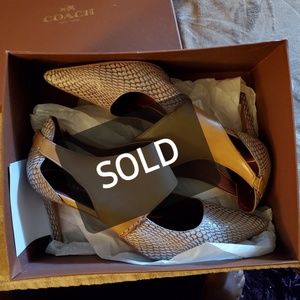 Coach Snakeskin/Leather Heels